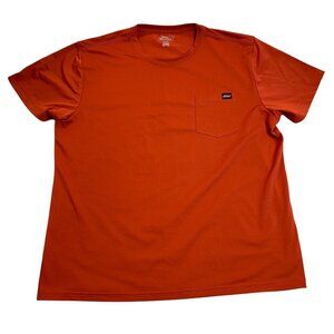 Dickies Mens T-Shirt 2XL Orange With Pocket & Logo